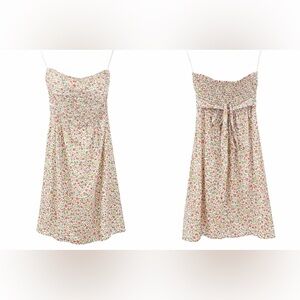 American Eagle Floral Strapless Smocked Sundress Size 4